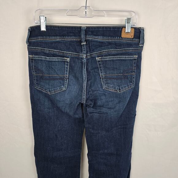 American Eagle Slim Boot Women's 10 Regular Stretch Blue Dark Wash - Picture 6 of 16